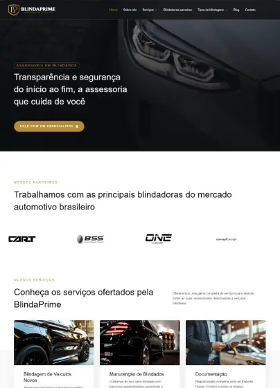 Site Institucional – Blinda Prime