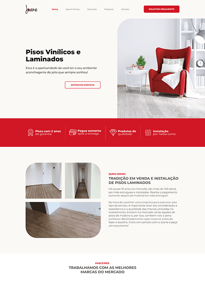Institucional One Page – Joane Acabamentos