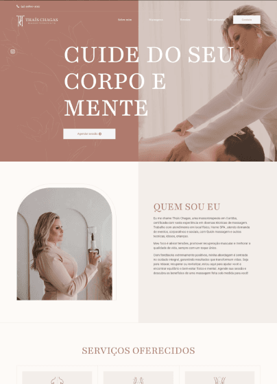 Institucional One Page – Thaís Chagas Massoterapeuta