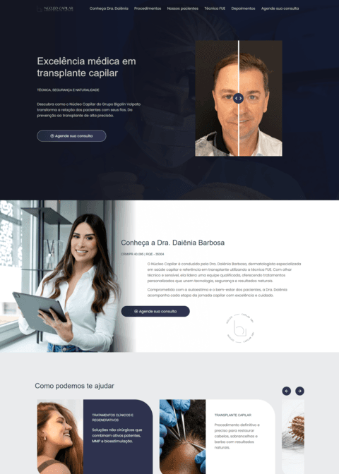 Landing Page – Núcleo Capilar GBV