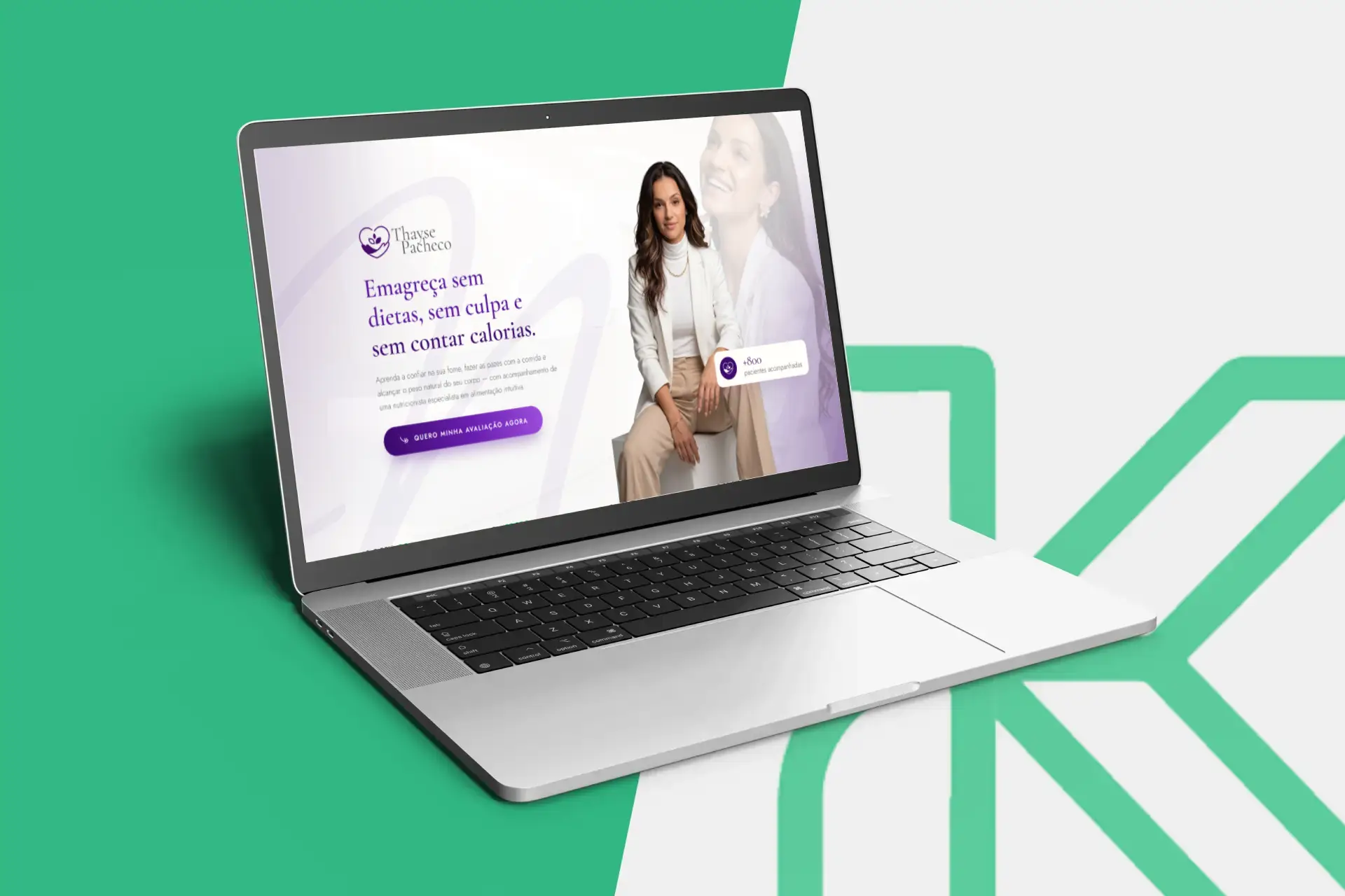 Institutional Website – Thayse Pacheco Nutrition